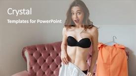  Presentation with culture changes - Theme featuring shocked young lady indoors change background and a gray colored foreground