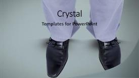  Presentation with digital earth abstract blue - PPT layouts with businessman's feet and shoe background and a  colored foreground