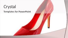  Presentation with red and white industry - Presentation theme enhanced with shoe isolated on white background background and a white colored foreground