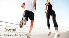  Presentation with shoe - Theme enhanced with shoe marks - back view of a young background and a lemonade colored foreground