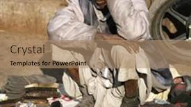  Presentation with masjid - Slides with shoe-shiner-at-jama-masjid background and a coral colored foreground