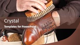  Presentation with final - Cool new PPT layouts with shoe-shiner-works backdrop and a tawny brown colored foreground