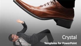  Presentation with stepping - Presentation enhanced with shoe stepping on a little background and a gray colored foreground