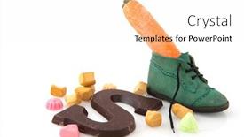  Presentation with sinterklaas - Beautiful slides featuring shoe-with-carrot-and-candy backdrop and a white colored foreground
