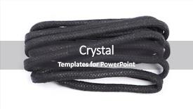  Presentation with shoe - Cool new presentation design with shoelaces shoe laces in black backdrop and a dark gray colored foreground