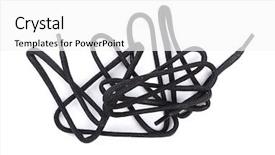  Presentation with shoe - Colorful presentation theme enhanced with shoelaces shoe laces in black backdrop and a white colored foreground