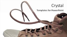  Presentation with heart - Beautiful presentation design featuring shoelaces tied as a heart backdrop and a white colored foreground