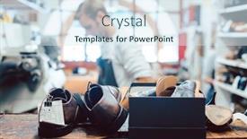  Presentation with workshop - Audience pleasing slide deck consisting of shoemaker-or-cobbler backdrop and a sky blue colored foreground