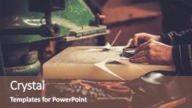  Presentation with craft - Slide deck enhanced with lux - shoemaker performs shoes background and a coral colored foreground