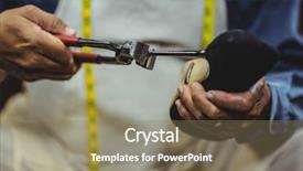  Presentation with electric bus high voltage - Audience pleasing theme consisting of shoemaker repairing a high heel backdrop and a coral colored foreground