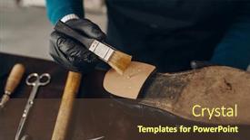  Presentation with glue - Colorful presentation design enhanced with shoemaker-smears-glue backdrop and a tawny brown colored foreground