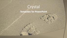  Presentation with sand - Colorful theme enhanced with shoeprint-in-the-sand-suitable backdrop and a coral colored foreground