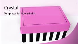  Presentation with box - Cool new slide deck with shoes closet - striped and pink box backdrop and a lavender colored foreground