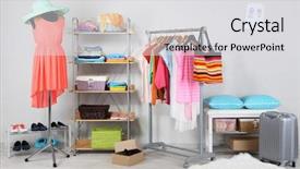  Presentation with closet - Audience pleasing presentation design consisting of watercolor painting original landscape yellow orange purple color of garden flowers in green tree background backdrop and a  colored foreground.