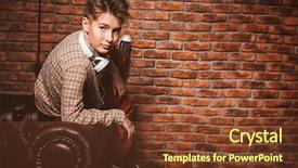  Presentation with full score - Audience pleasing presentation theme consisting of shoes free - full length portrait backdrop and a tawny brown colored foreground