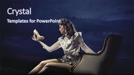  Presentation with shoe - Colorful presentation theme enhanced with shoes free - young woman looking at shoe backdrop and a  colored foreground