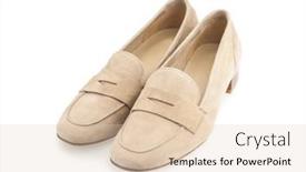  Presentation with shoes - PPT theme enhanced with shoes-isolated-on-a-white background and a lemonade colored foreground