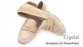  Presentation with shoes - Presentation design consisting of shoes-isolated-on-a-white background and a white colored foreground