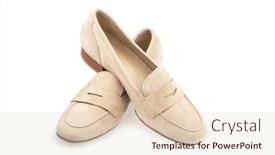 Presentation with shoes - Audience pleasing PPT theme consisting of shoes-isolated-on-a-white backdrop and a lemonade colored foreground