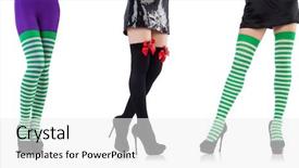  Presentation with white and black woman climbing ladders - Presentation theme featuring shoes nurses - woman legs isolated background and a white colored foreground