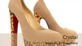  Presentation with animal print - Colorful presentation enhanced with shoes with animal skin print backdrop and a coral colored foreground