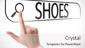  Presentation with search - Audience pleasing slide set consisting of gym marketing - shoes written in search bar backdrop and a white colored foreground