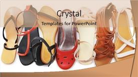  Presentation with shoes - Presentation consisting of shoes background and a coral colored foreground