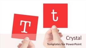  Presentation with elderly care helping hands - Amazing PPT theme having tt - t written on cards held backdrop and a  colored foreground