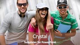  Presentation with graffiti - Presentation enhanced with shool - three students standing in front background and a violet colored foreground