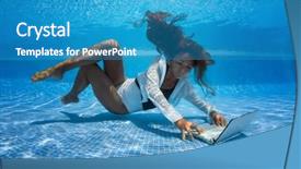  Presentation with underwater - Cool new presentation with shoot of a relaxed daydreaming backdrop and a teal colored foreground