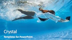  Presentation with elderly ladies beauty shop - Presentation theme with shoot of a relaxed daydreaming background and a teal colored foreground