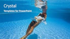  Presentation with elderly ladies beauty shop - Presentation design with shoot of a relaxed daydreaming background and a teal colored foreground