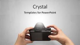  Presentation with shooting - Cool new theme with shooting an empty grey wall backdrop and a light gray colored foreground