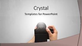  Presentation with shooting - PPT theme having shooting an empty grey wall background and a light gray colored foreground