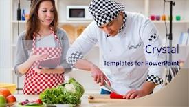  Presentation with show - Amazing slide set having shooting star - food cooking tv show backdrop and a lemonade colored foreground