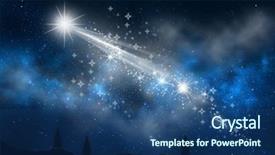  Presentation with shooting - Amazing slide set having shooting star in the sky backdrop and a ocean colored foreground