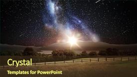  Presentation with space stars - Amazing slides having shooting stars and galaxy backdrop and a tawny brown colored foreground