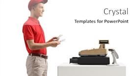  Presentation with counting - Slides enhanced with shop-assistant-at-a-cash background and a white colored foreground