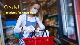  Presentation with medical assistant - Audience pleasing theme consisting of shop-assistant-working-in-medical backdrop and a tawny brown colored foreground