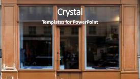  Presentation with brown old fashioned landscape - Cool new PPT theme with shop in paris with lot backdrop and a tawny brown colored foreground