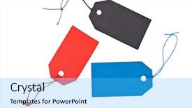  Presentation with labels - Amazing PPT layouts having shop labels backdrop and a cyan colored foreground