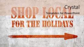  Presentation with kittens christmas holiday red christmas - Beautiful slide deck featuring shop local for the holidays backdrop and a lemonade colored foreground