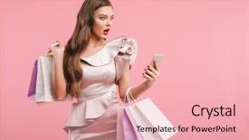  Presentation with dress ethics - Presentation design with shop lot - photo of shocked woman 20s background and a lemonade colored foreground