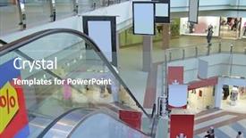 Presentation with advertising - PPT layouts consisting of shop mall background and a gray colored foreground