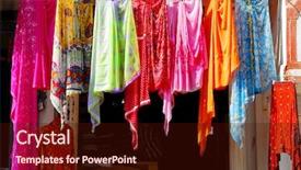  Presentation with indian flag for quiz show - Cool new presentation theme with shop with colorful indian cloths backdrop and a wine colored foreground