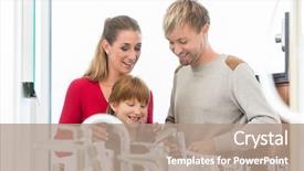  Presentation with family - Amazing PPT theme having shop with various bathroom faucet backdrop and a coral colored foreground