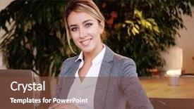  Presentation with coffee shop - Cool new slide set with shop young business woman uses backdrop and a tawny brown colored foreground