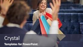  Presentation with hotel business - Presentation having shopaholic-business-woman background and a tawny brown colored foreground