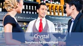  Presentation with wine tasting - Presentation featuring shoping - asian couple tasting red wine background and a ocean colored foreground