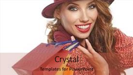  Presentation with autumn - Cool new PPT theme with shoping - autumn woman with shopping bags backdrop and a red colored foreground